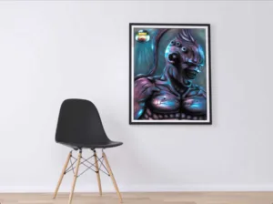 Majin Buu Fan Art Framed